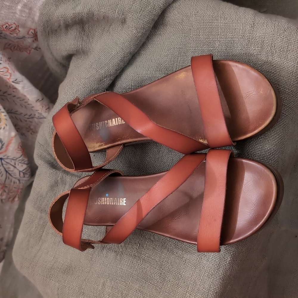 Brown Leather Sandals Size 8